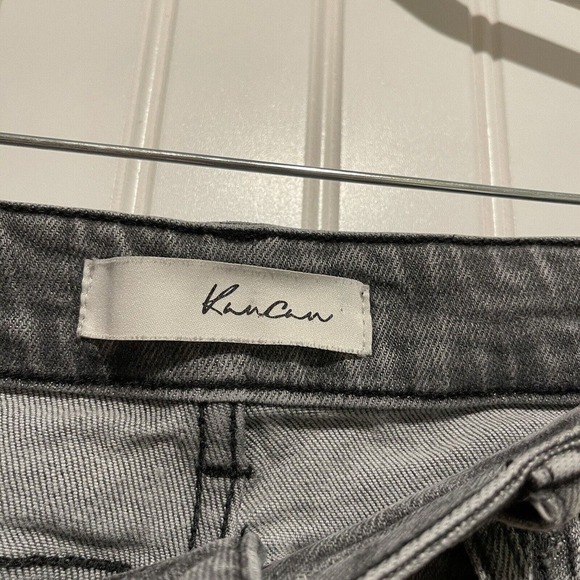 KanCan Grey Rainn Ultra High Rise Flare Jeans Button Fly Size 31 - Picture 5 of 8